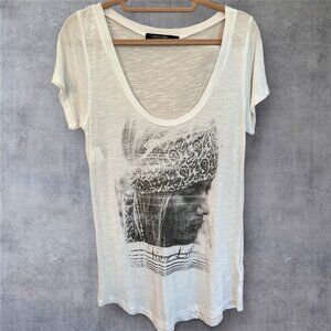 SCOTT FREE COLLECTION VIVE LIBRE RAYON SLUB LONG TEE